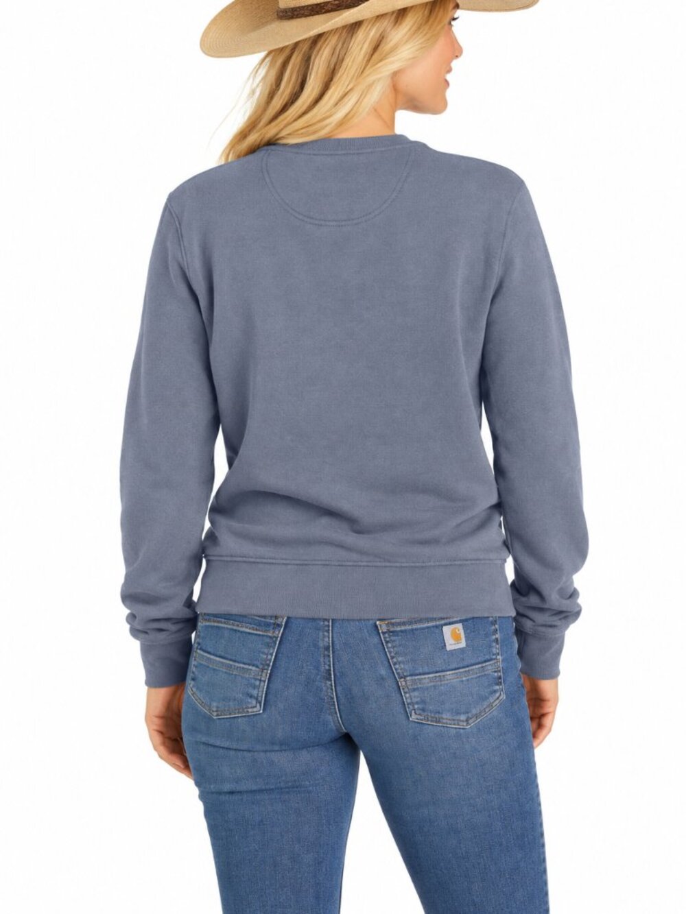 Carhartt TENCEL French Terry Crewneck Sweatshirt Wisteria Lavender Purple M NWT - Picture 2 of 6